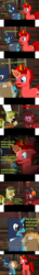 Size: 1402x9826 | Tagged: safe, artist:mlp-trailgrazer, oc, oc only, oc:ink rose, oc:jasper pie, oc:seganes, oc:thespio, oc:voice of reason, pegasus, pony, unicorn, bork, clipboard, comic, derp, female, fez, glasses, goggles, hat, magic, male, mare, spy, spy (tf2), stallion, team fortress 2