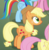 Size: 313x321 | Tagged: safe, screencap, applejack, fluttershy, g4, my little pony: friendship is magic, twilight's kingdom, butt, cropped, plot