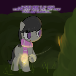 Size: 801x801 | Tagged: safe, artist:erthilo, octavia melody, earth pony, pony, ask octavia, g4, ask, clothes, female, fire, mare, no pupils, scarf, solo, tumblr