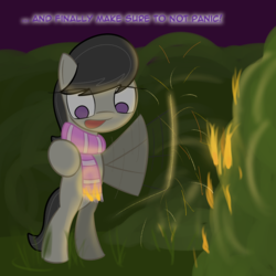 Size: 801x801 | Tagged: safe, artist:erthilo, octavia melody, earth pony, pony, ask octavia, g4, ask, bipedal, clothes, female, fire, mare, no pupils, scarf, solo, tumblr