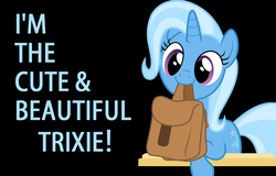 Size: 3184x2032 | Tagged: safe, trixie, pony, g4, to where and back again, cute, diatrixes, female, high res, meme, solo, to saddlebags and back again, trixie is cute