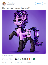 Size: 744x1001 | Tagged: safe, artist:setharu, starlight glimmer, pony, unicorn, g4, adventure in the comments, female, mare, meta, sethisto, twitter