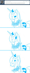 Size: 531x1280 | Tagged: safe, artist:tootootaloo, princess luna, ask princess luna, friendship is magic, g4, comic, eating, flower, herbivore, horses doing horse things, s1 luna, wreath