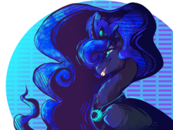Size: 1876x1412 | Tagged: safe, artist:srahitai, princess luna, alicorn, pony, g4, fangs, female, simple background, solo, transparent background