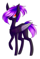 Size: 542x791 | Tagged: safe, artist:hyshyy, oc, oc only, oc:night light, pegasus, pony, female, mare, simple background, solo, transparent background, two toned wings