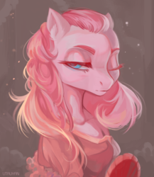 Size: 1992x2294 | Tagged: safe, artist:utauyan, pinkie pie, earth pony, pony, g4, alternate hairstyle, clothes, dress, fan, female, lidded eyes, looking at you, mare, noblewoman, one eye closed, solo