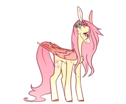 Size: 2000x1650 | Tagged: safe, artist:skimea, fluttershy, pony, g4, alternate design, colored wings, female, simple background, solo, transparent background
