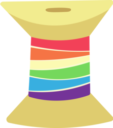 Size: 6000x6754 | Tagged: safe, artist:dasprid, g4, rarity takes manehattan, .svg available, absurd resolution, no pony, object, rainbow thread, resource, simple background, spool, thread, transparent background, vector