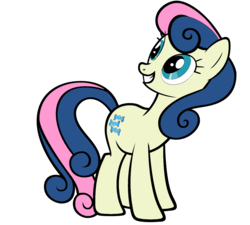 Size: 1200x1080 | Tagged: safe, artist:icicle-niceicle-1517, artist:ikillyou121, bon bon, sweetie drops, earth pony, pony, g4, colored, female, grin, mare, simple background, smiling, solo, transparent background