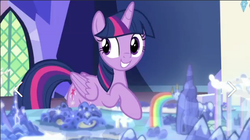 Size: 564x316 | Tagged: safe, screencap, twilight sparkle, alicorn, pony, g4, school daze, season 8, cute, cutie map, female, friendship throne, mare, solo, twiabetes, twilight sparkle (alicorn)