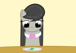 Size: 900x630 | Tagged: safe, artist:erthilo, octavia melody, earth pony, pony, ask octavia, g4, ask, female, mare, plate, solo