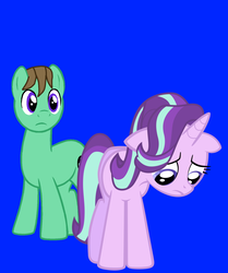 Size: 1210x1448 | Tagged: safe, starlight glimmer, oc, oc:ian, g4, concerned, sad