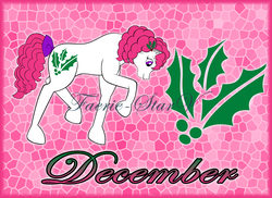 Size: 7014x5100 | Tagged: safe, artist:faerie-starv, december holly, earth pony, pony, g1, absurd resolution, birthflower ponies, female, mare, solo