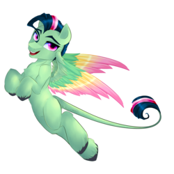 Size: 2500x2500 | Tagged: safe, artist:coremint, oc, oc only, oc:lotus laurel, pegasus, pony, colored wings, high res, male, multicolored wings, simple background, solo, stallion, transparent background