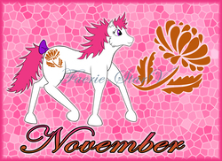 Size: 7014x5100 | Tagged: safe, artist:faerie-starv, november chrysanthemum, earth pony, pony, g1, absurd resolution, birthflower ponies, female, mare, solo