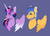 Size: 700x500 | Tagged: safe, artist:kraytt-05, flash sentry, twilight sparkle, alicorn, pegasus, pony, g4, beard, bust, ethereal mane, facial hair, female, floating wings, male, mare, purple background, scar, ship:flashlight, shipping, simple background, smiling, stallion, starry mane, straight, twilight sparkle (alicorn)