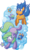 Size: 600x999 | Tagged: safe, artist:xkappax, bubbles (g1), seashell (g1), fish, starfish, g1, g4, bubble, coat markings, facial markings, g1 to g4, generation leap, simple background, star (coat marking), swimming, transparent background, underwater