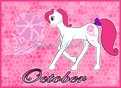 Size: 7014x5100 | Tagged: safe, artist:faerie-starv, october cosmos, earth pony, pony, g1, absurd resolution, birthflower ponies, female, mare, solo