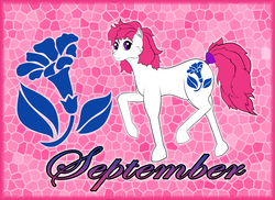 Size: 7014x5100 | Tagged: safe, artist:faerie-starv, september morning glory, pony, g1, absurd resolution, birthflower ponies, female, solo