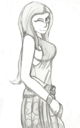 Size: 1458x2337 | Tagged: safe, artist:rejectedmidget, fluttershy, human, g4, humanized, sketch