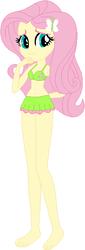 Size: 213x625 | Tagged: safe, artist:ra1nb0wk1tty, artist:wolf, fluttershy, equestria girls, g4, attached skirt, barefoot, base used, bra, clothes, feet, frilly, skirt, swimsuit, underwear
