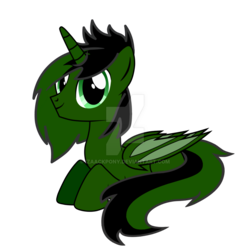 Size: 1024x1024 | Tagged: safe, artist:izaackpony, oc, oc only, oc:izaack, alicorn, bat pony, bat pony alicorn, pony, male, prone, simple background, solo, stallion, transparent background, watermark