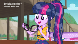Size: 1920x1080 | Tagged: safe, screencap, sci-twi, twilight sparkle, equestria girls, g4, my little pony equestria girls: better together, the salty sails, clothes, cute, female, glasses, solo, swimsuit, twiabetes, wet hair