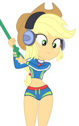 Size: 3000x4800 | Tagged: safe, artist:root, applejack, equestria girls, equestria girls series, g4, lost and found, .svg available, belly button, clothes, female, hips, midriff, simple background, solo, svg, swimsuit, thigh gap, transparent background, vector