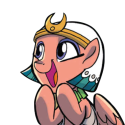 Size: 300x300 | Tagged: safe, artist:tony fleecs, idw, somnambula, pegasus, pony, g4, legends of magic #11, my little pony: legends of magic, cropped, cute, female, mare, simple background, smiling, solo, somnambetes, transparent background