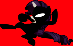 Size: 1100x702 | Tagged: safe, artist:darth-silas, artist:sparrow9612, edit, rarity, pony, unicorn, g4, action, comic book, dropkick, female, flying kick, golden age, heroine, karate, martial artist rarity, miss fury, red background, simple background, solo, superhero, vector