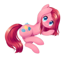 Size: 1978x1817 | Tagged: safe, artist:shusu, pinkie pie, earth pony, pony, g4, armpits, female, looking at you, mare, pinkamena diane pie, simple background, solo, transparent background