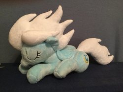 Size: 1024x768 | Tagged: safe, artist:millermademares, fleetfoot, pegasus, pony, g4, eyes closed, female, irl, lying down, mare, photo, plushie, sleeping, solo