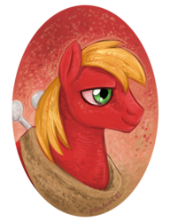 Size: 500x650 | Tagged: safe, artist:reviro, big macintosh, earth pony, pony, g4, bust, male, solo, stallion