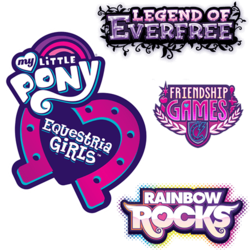 Size: 500x500 | Tagged: safe, equestria girls, g4, my little pony equestria girls, my little pony equestria girls: friendship games, my little pony equestria girls: legend of everfree, my little pony equestria girls: rainbow rocks, official, equestria girls logo, logo, my little pony logo, no pony, simple background, title card, transparent background, vector