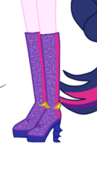 Size: 1242x2208 | Tagged: safe, artist:ilaria122, sci-twi, twilight sparkle, equestria girls, g4, boots, high heel boots, legs, pictures of legs, ponytail, shoes, sparkles