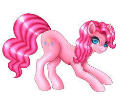 Size: 1000x789 | Tagged: safe, artist:pink-pinktooth, pinkie pie, earth pony, pony, g4, female, looking at you, mare, simple background, smiling, solo, white background