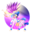 Size: 2500x2500 | Tagged: safe, artist:lolepopenon, sapphire shores, earth pony, pony, for whom the sweetie belle toils, g4, clothes, eyes closed, female, headdress, high res, mare, raised hoof, simple background, singing, smiling, solo, transparent background