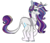 Size: 1714x1481 | Tagged: safe, artist:skimea, rarity, classical unicorn, pony, unicorn, g4, alternate design, cloven hooves, curved horn, female, horn, leonine tail, looking at you, simple background, smiling, solo, transparent background, unshorn fetlocks