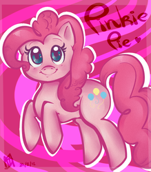 Size: 700x800 | Tagged: safe, artist:lyanna-the-ghost, pinkie pie, earth pony, pony, g4, cute, female, looking at you, mare, smiling, solo