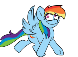 Size: 1100x800 | Tagged: safe, artist:tranzmuteproductions, rainbow dash, pegasus, pony, g4, female, mare, simple background, solo, transparent background