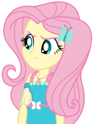 Size: 2216x2900 | Tagged: safe, artist:sketchmcreations, fluttershy, a little birdie told me, equestria girls, g4, my little pony equestria girls: better together, angry, annoyed, frown, geode of fauna, high res, madorable, magical geodes, simple background, solo, transparent background, vector