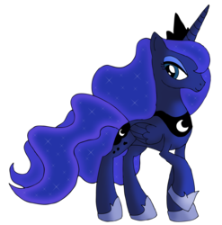 Size: 1976x2000 | Tagged: safe, artist:zefrenchm, princess luna, pony, g4, female, simple background, solo, transparent background