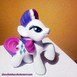 Size: 1821x1821 | Tagged: safe, artist:chocolateless, rarity, pony, g4, blind bag, irl, photo, solo, toy