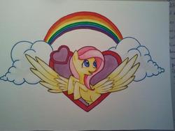 Size: 960x720 | Tagged: safe, artist:dannabats, fluttershy, pony, g4, female, solo, tattoo design, traditional art