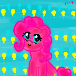 Size: 600x600 | Tagged: safe, artist:wrath-marionphauna, pinkie pie, earth pony, pony, g4, female, needs more saturation, solo