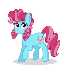 Size: 740x794 | Tagged: safe, artist:pink-pone, cup cake, earth pony, pony, g4, chiffon swirl, female, simple background, solo, transparent background, younger