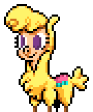 Size: 135x162 | Tagged: safe, artist:sonicboy112, paprika (tfh), alpaca, them's fightin' herds, animated, community related, cute, female, pixel art, simple background, smiling, solo, transparent background