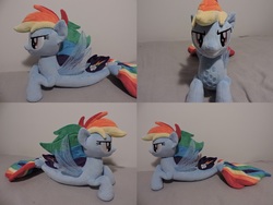 Size: 1597x1199 | Tagged: safe, artist:little-broy-peep, rainbow dash, seapony (g4), g4, irl, photo, plushie, seaponified, seapony rainbow dash, solo, species swap