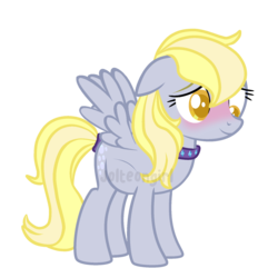 Size: 1099x1138 | Tagged: safe, artist:jolteongirl, derpy hooves, pegasus, pony, g4, alternate hairstyle, blushing, choker, colored pupils, female, implied derpity, implied lesbian, implied shipping, pregnant, simple background, solo, transparent background, vector