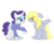 Size: 1024x843 | Tagged: safe, artist:jolteongirl, derpy hooves, rarity, pegasus, pony, unicorn, g4, bags under eyes, clothes, colored pupils, derpity, female, floppy ears, lesbian, pregnant, sad, shipping, simple background, sweater, transparent background, vector, watermark